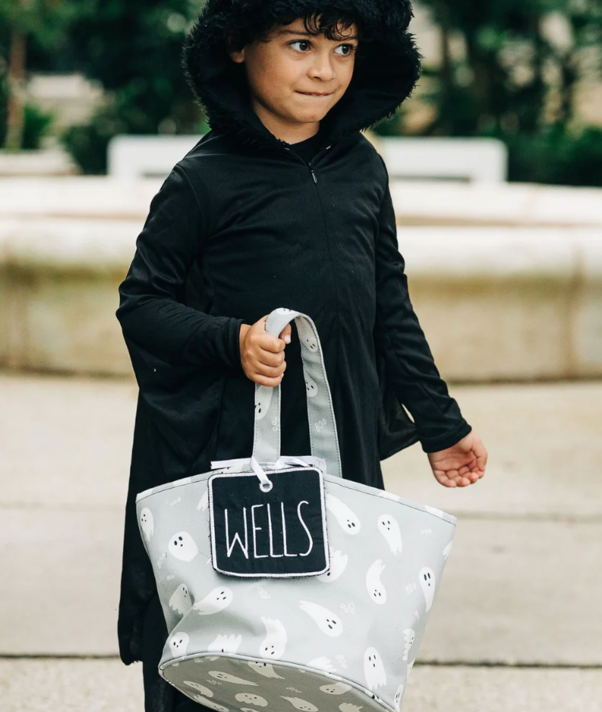 Grey Ghosts Halloween Basket