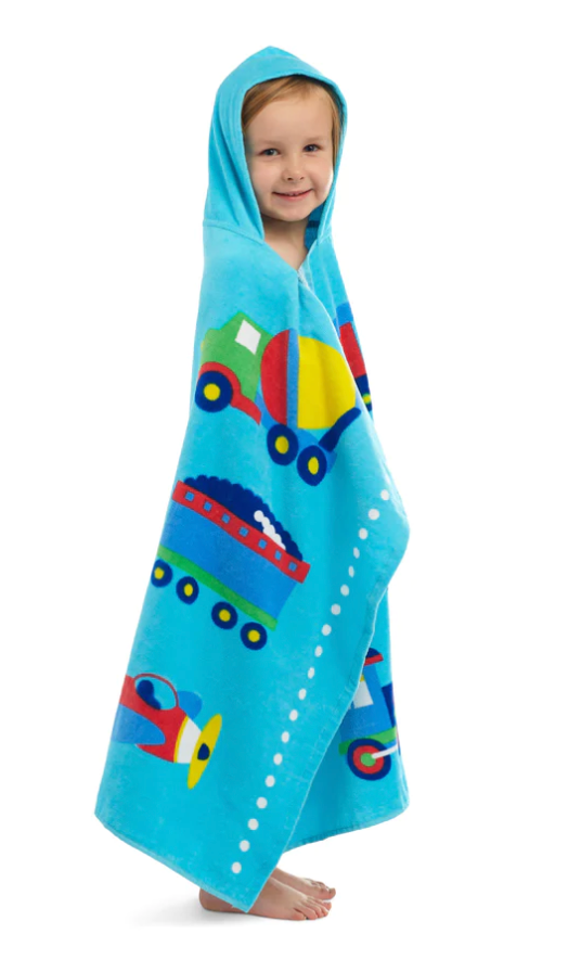 Trains, Planes, & Trucks Beach Poncho