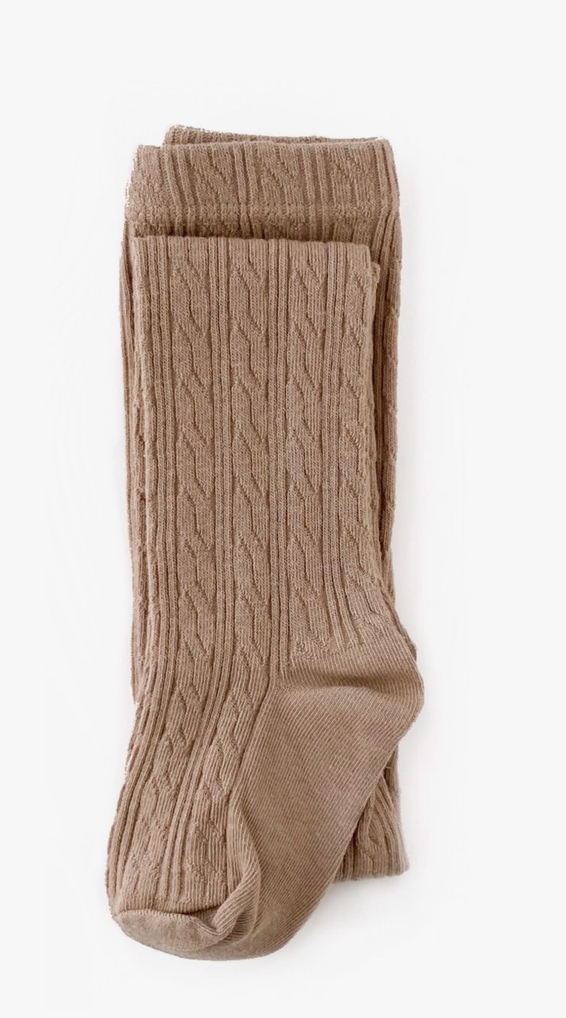 Oat Cable Knit Tights