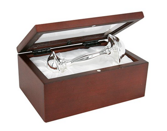 Rosewood Silver Rattle Set
