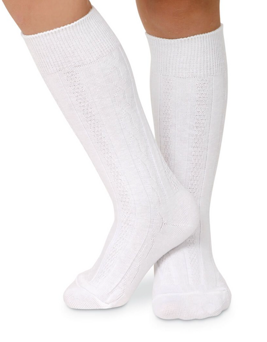 Cable Knit Knee High Socks