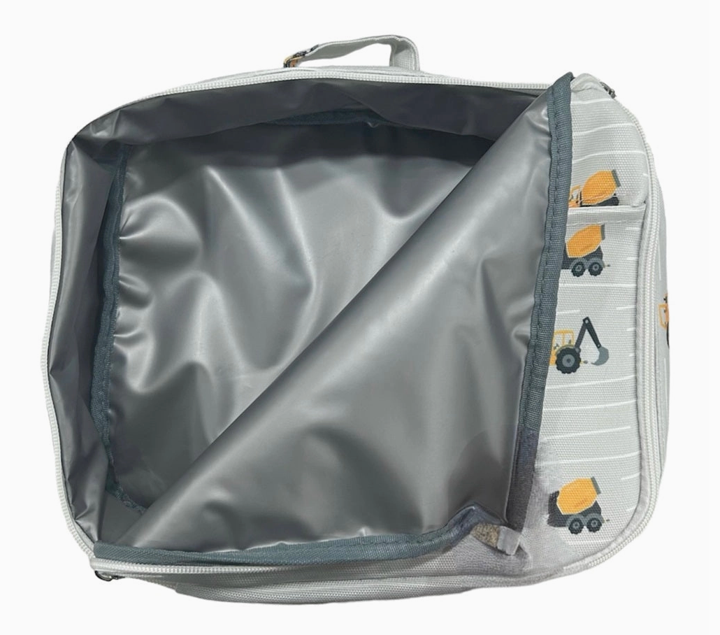 Striped Construction Lunch Bag
