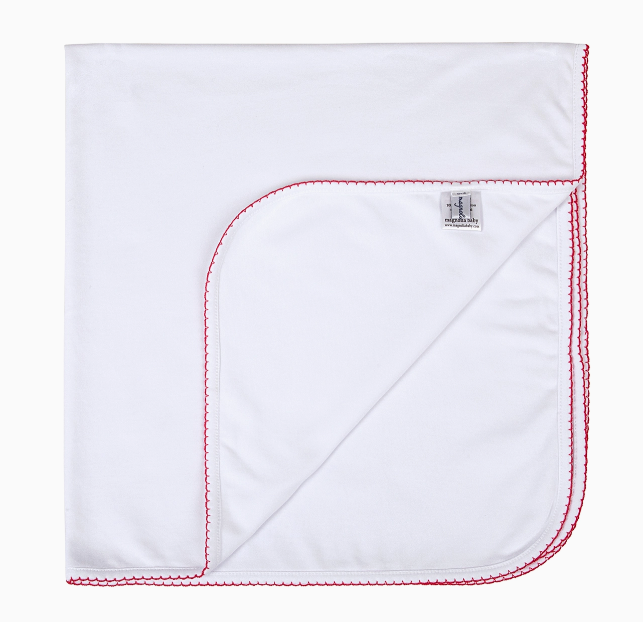 White/Red Basics Blanket