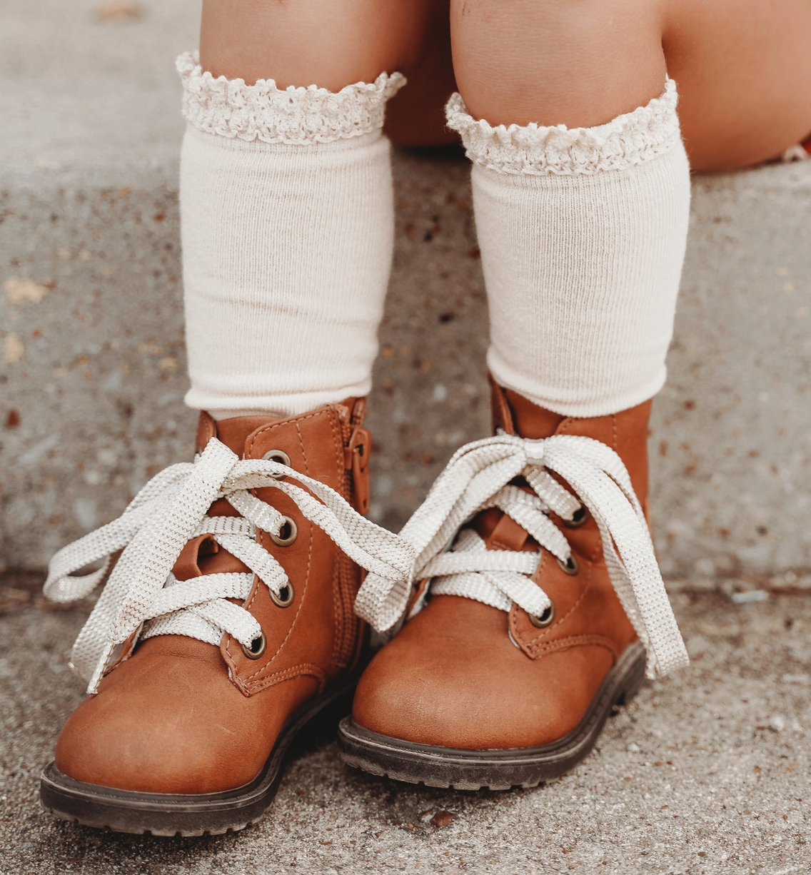 Neutral Lace Top Socks Bundle