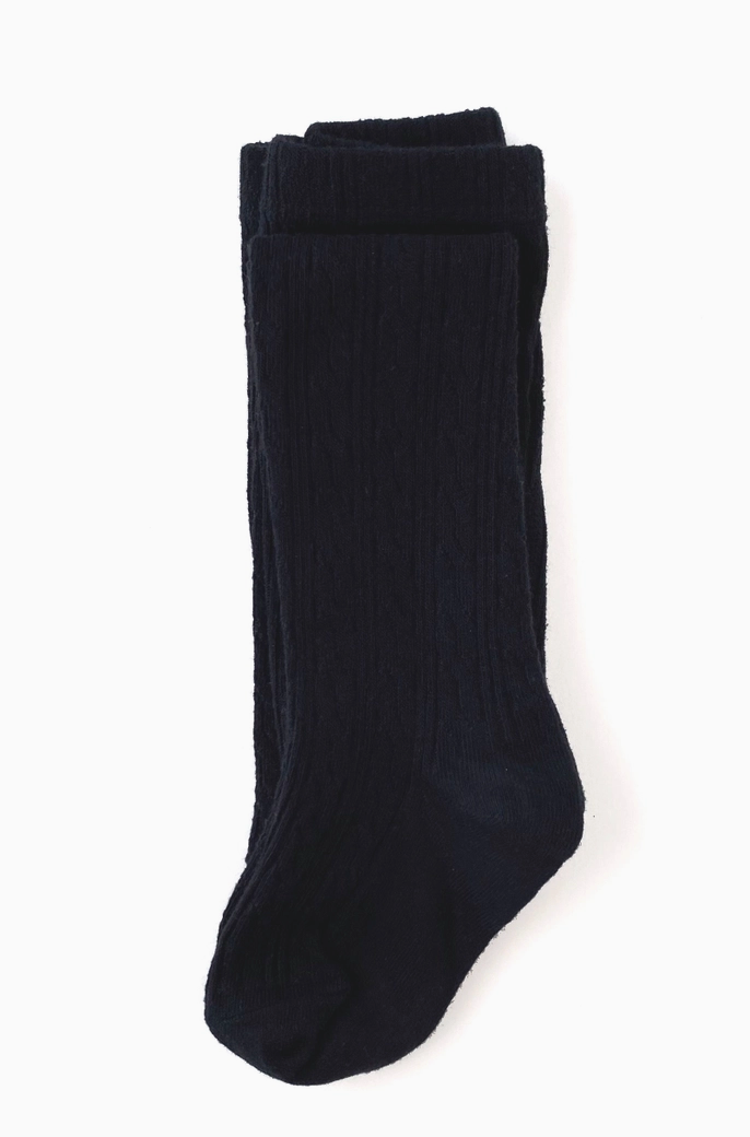 Black Cable Knit Tights