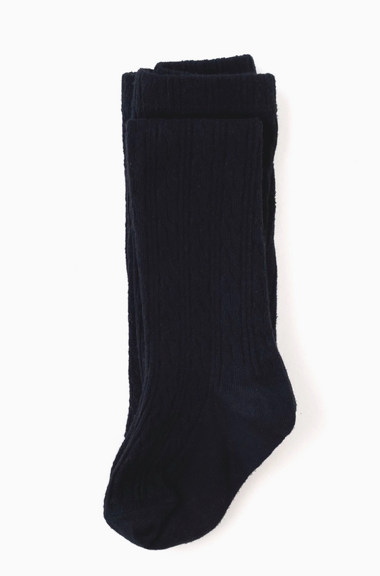 Black Cable Knit Tights
