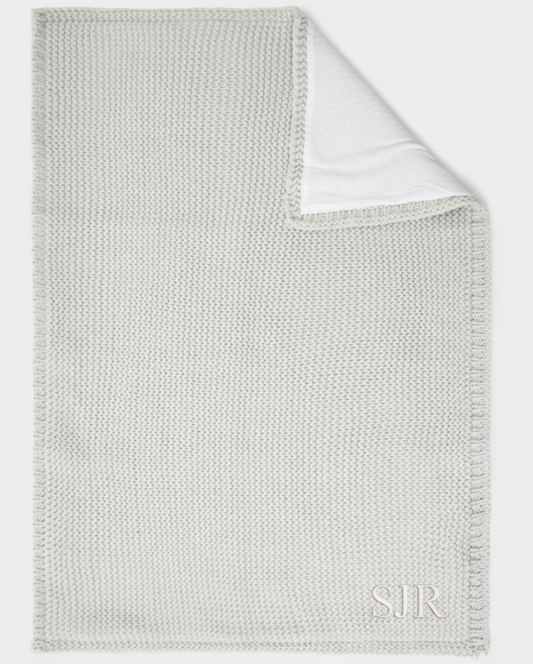 Grey Knitted Baby Blanket