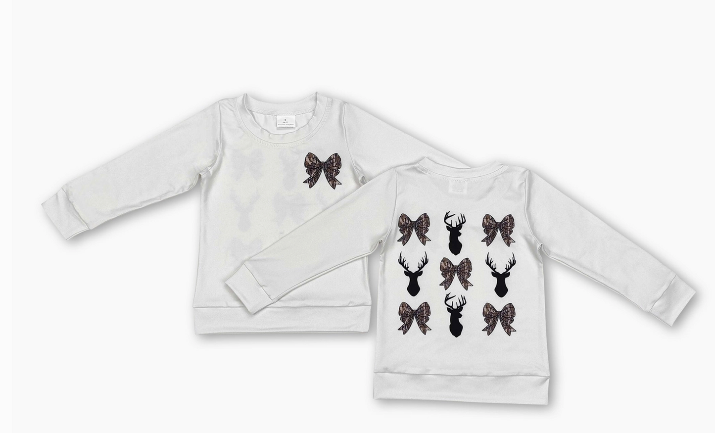 Deer Camo Bow Sweatshirt