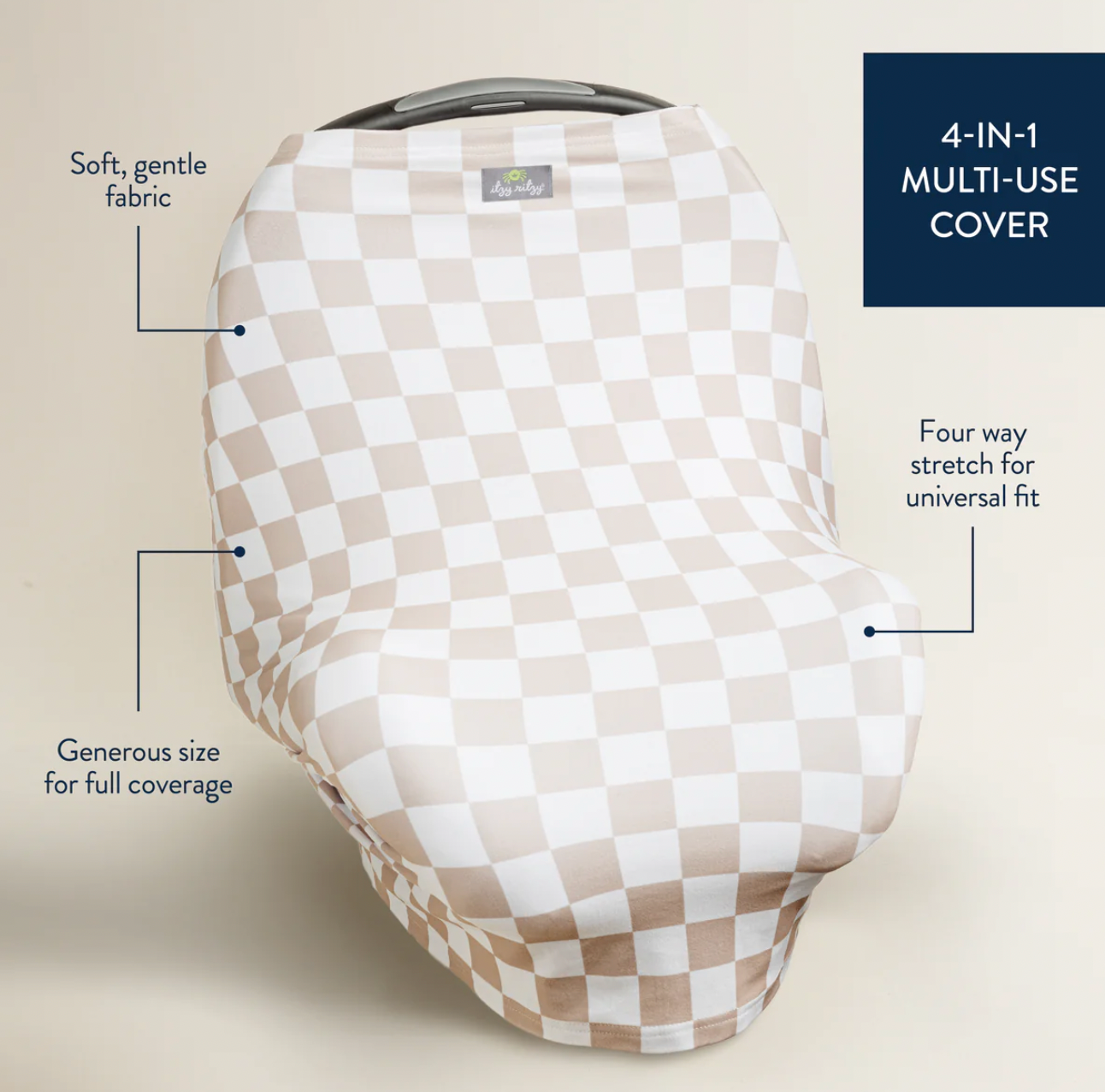 Taupe Checkerboard Mom Boss
