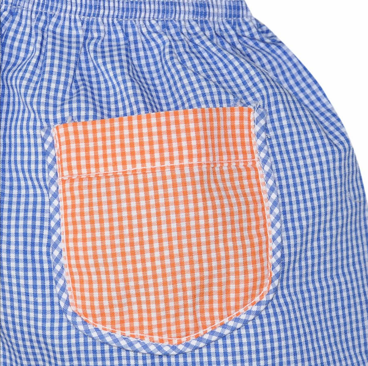Blue Gingham Polo Set