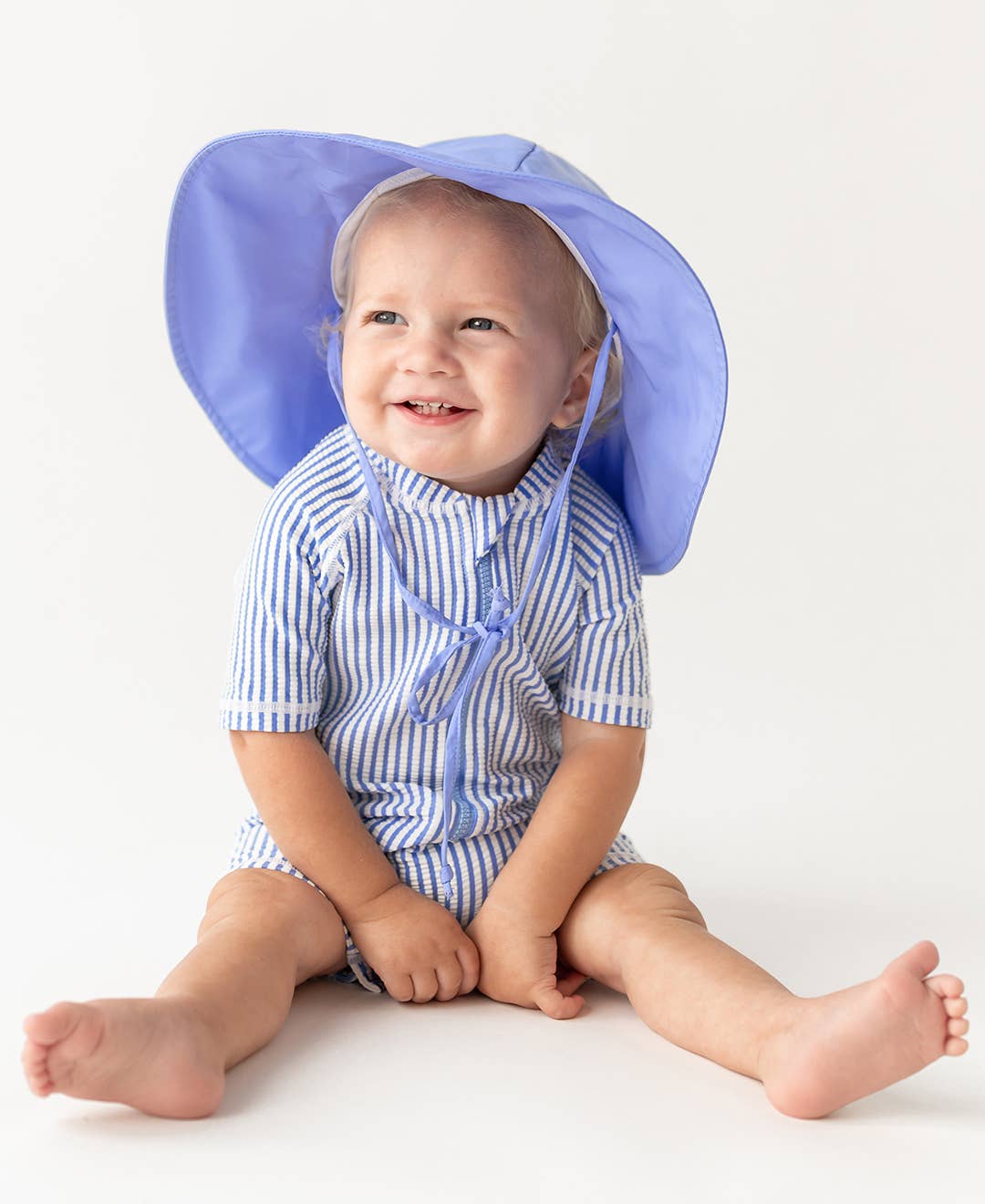 Boys Periwinkle Seersucker One Piece
