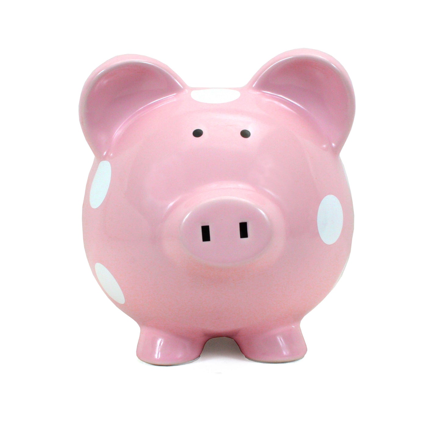 Pink & White Dot Piggy Bank