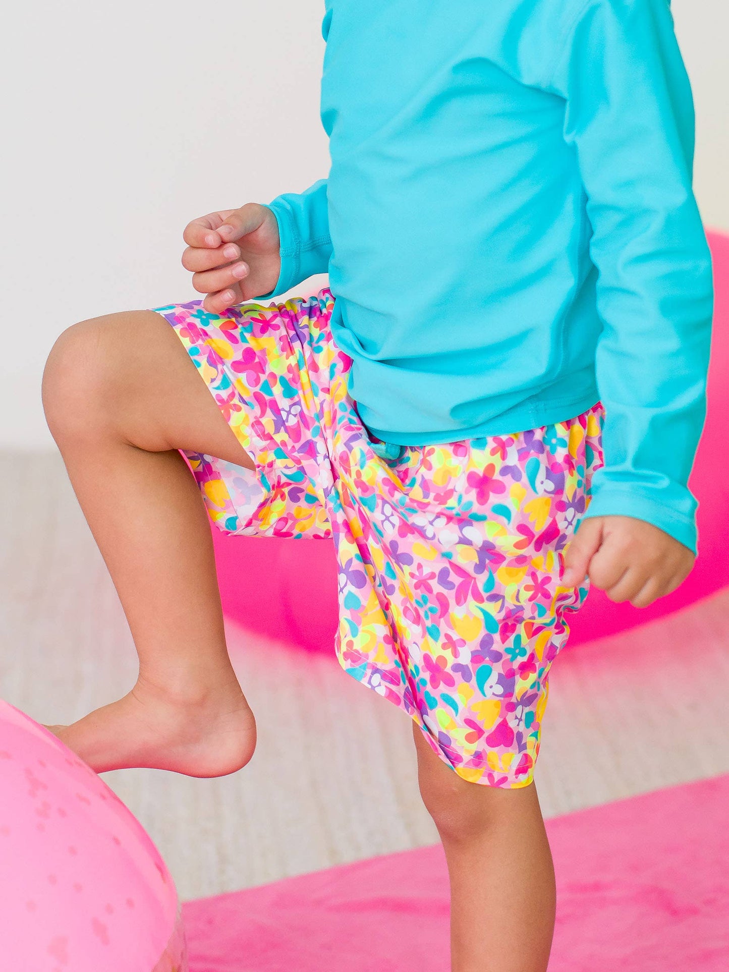 Vibrant Neon Swim Trunks