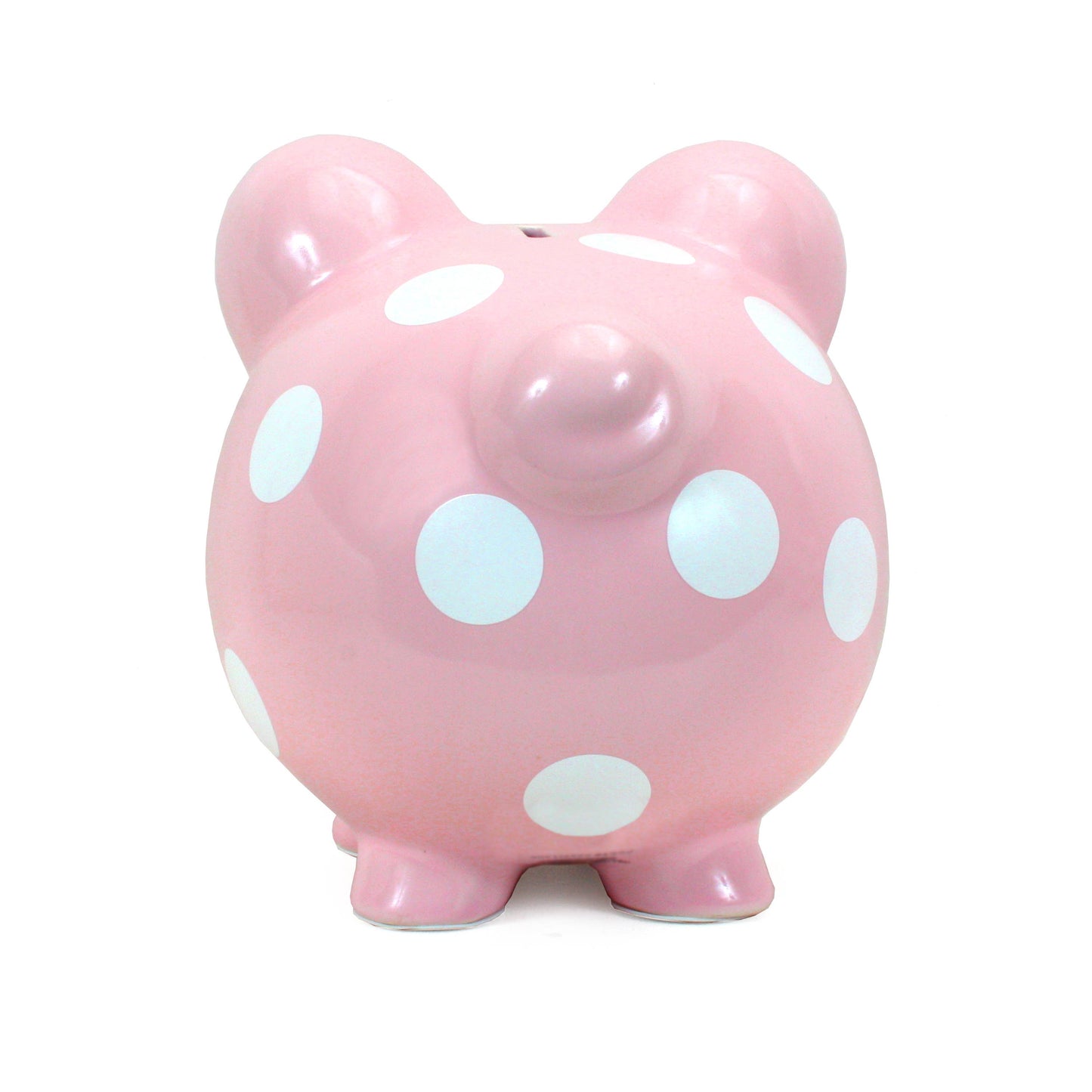 Pink & White Dot Piggy Bank