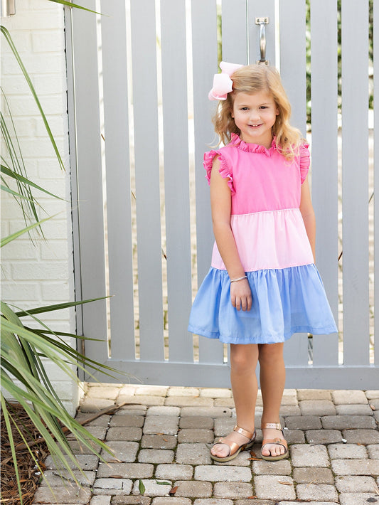 Valeria Pink Tiered Dress