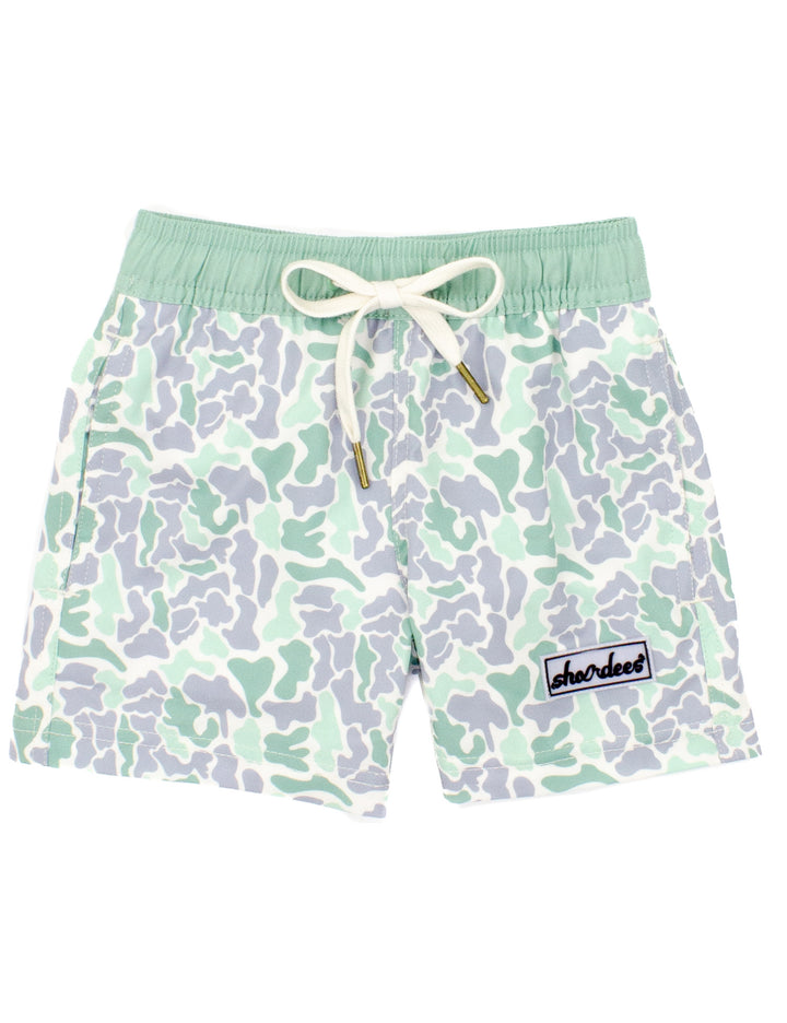 Sage Camo Shordees Swim Trunks