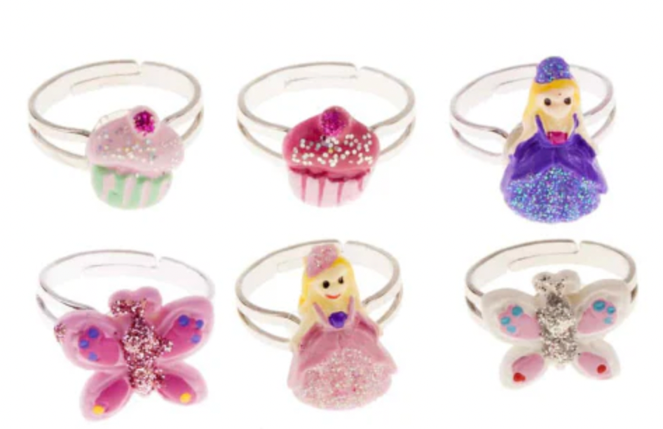 Princess Cupcake Butterfly Rings