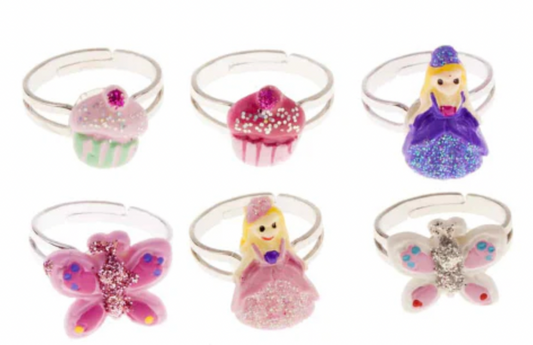 Princess Cupcake Butterfly Rings