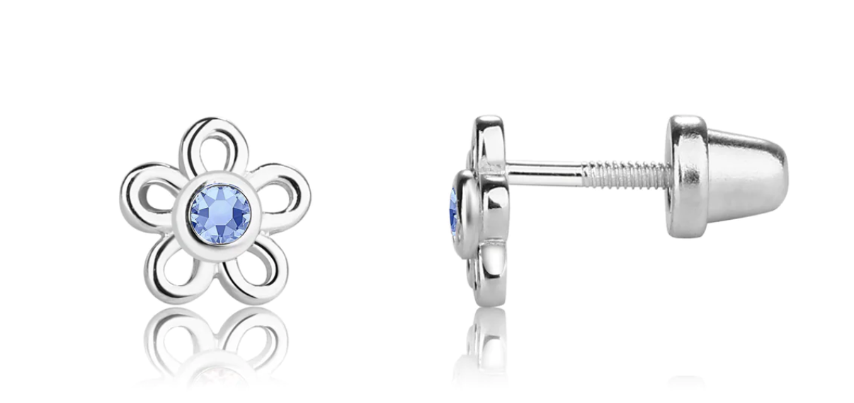 Birthstone Daisy Earrings