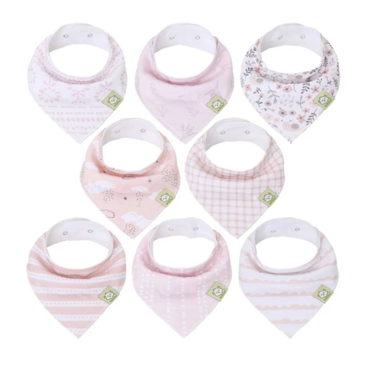 8-Pack Organic Bandana Bibs