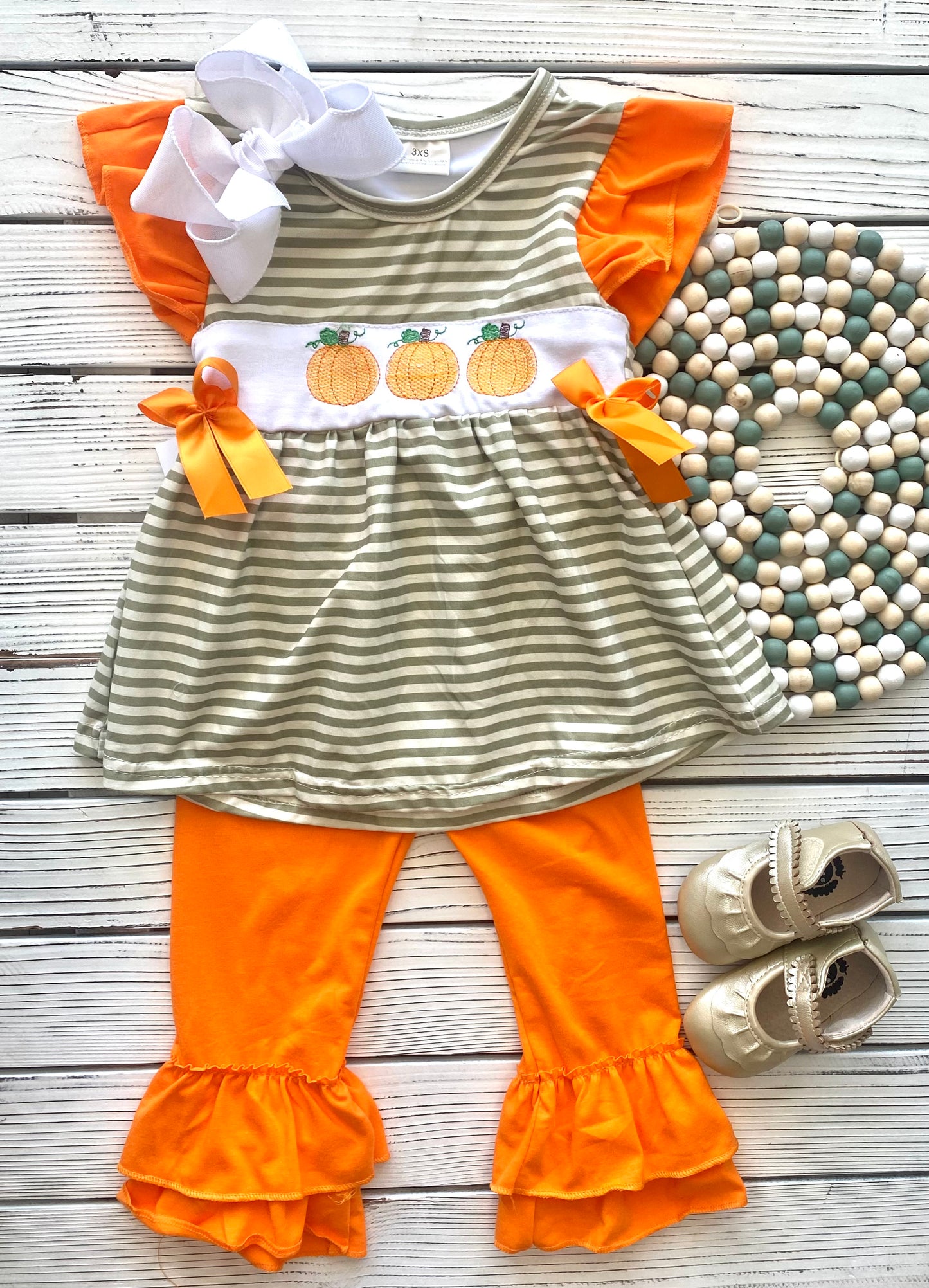 Girls Green Pumpkin Set