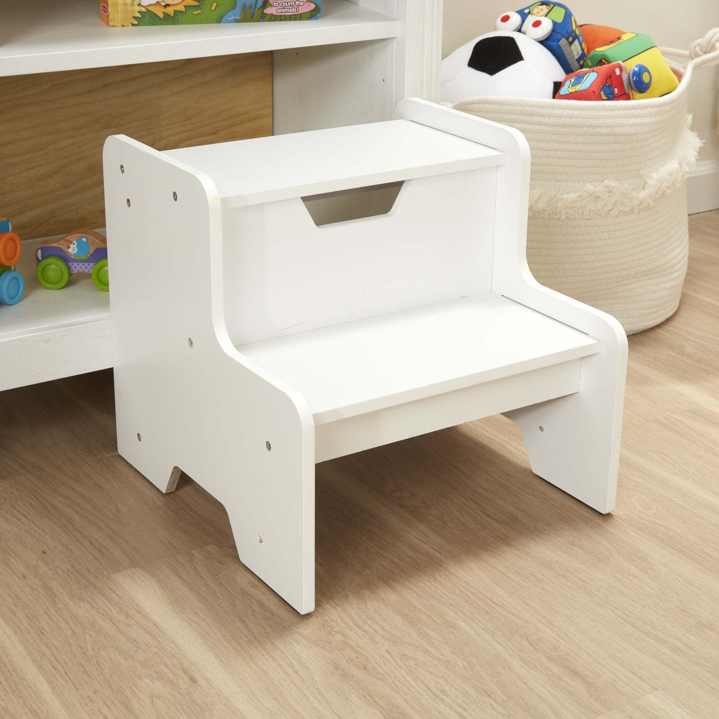Wooden Step Stool- White