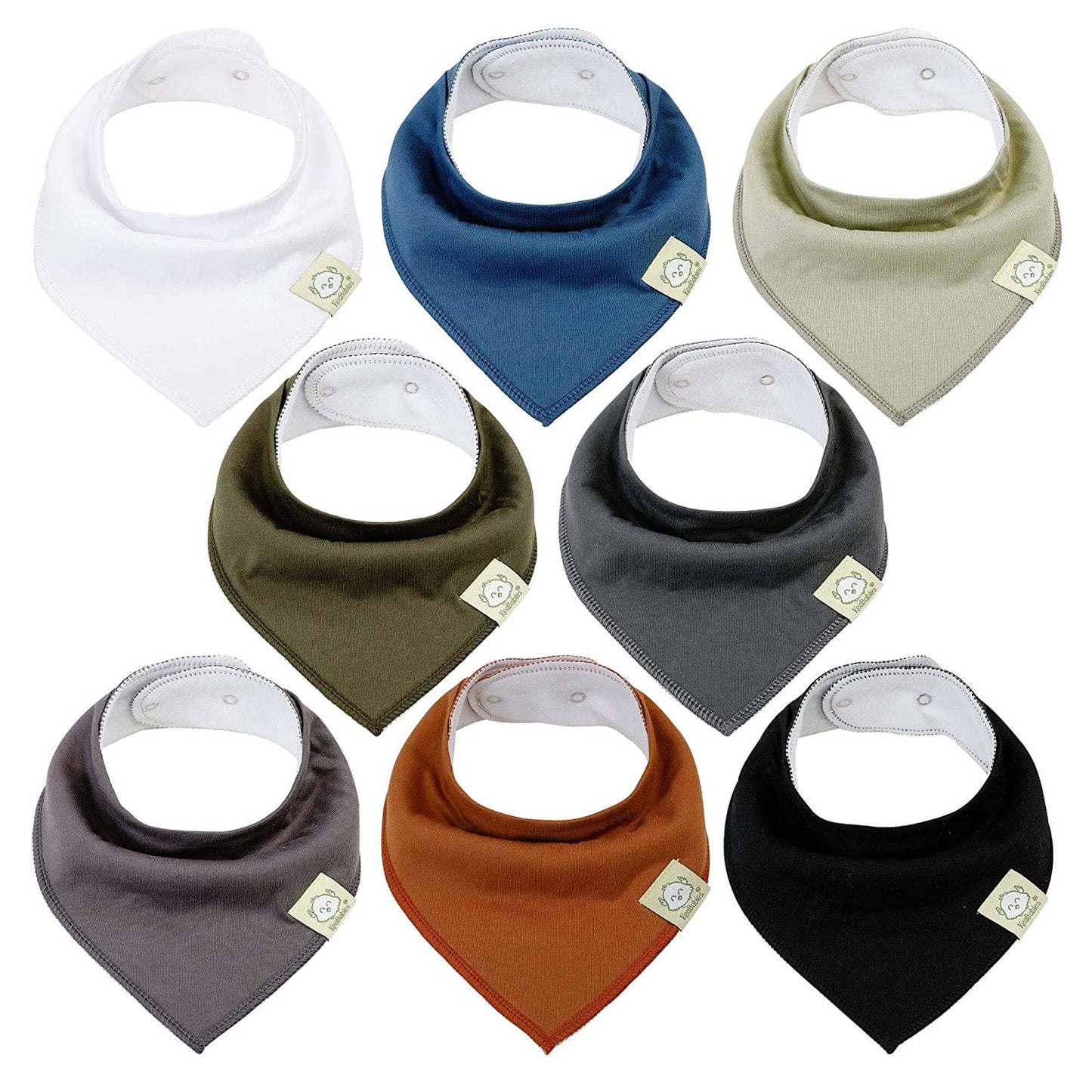 8-Pack Organic Bandana Bibs