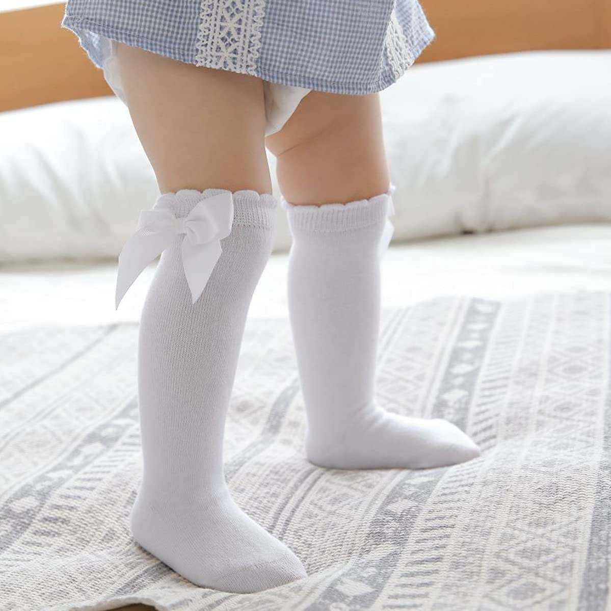 Knee High Bow Socks