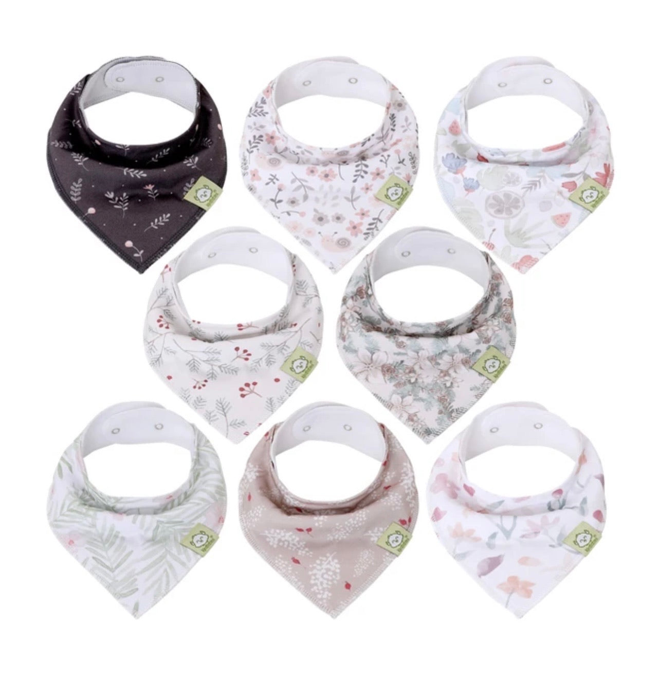 8-Pack Organic Bandana Bibs