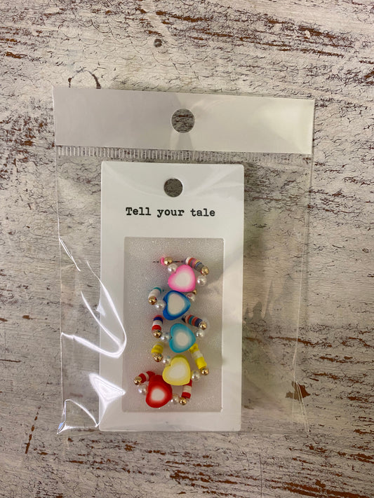 Rainbow Heart Ring Set