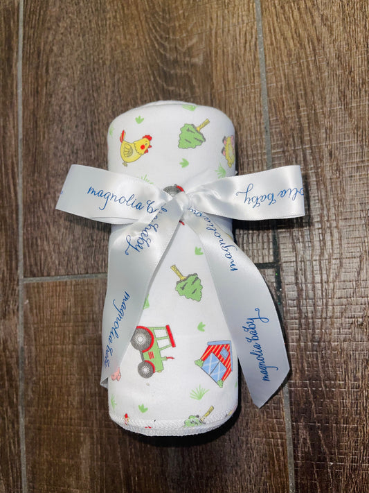 Barnyard Bunch Swaddle Blanket