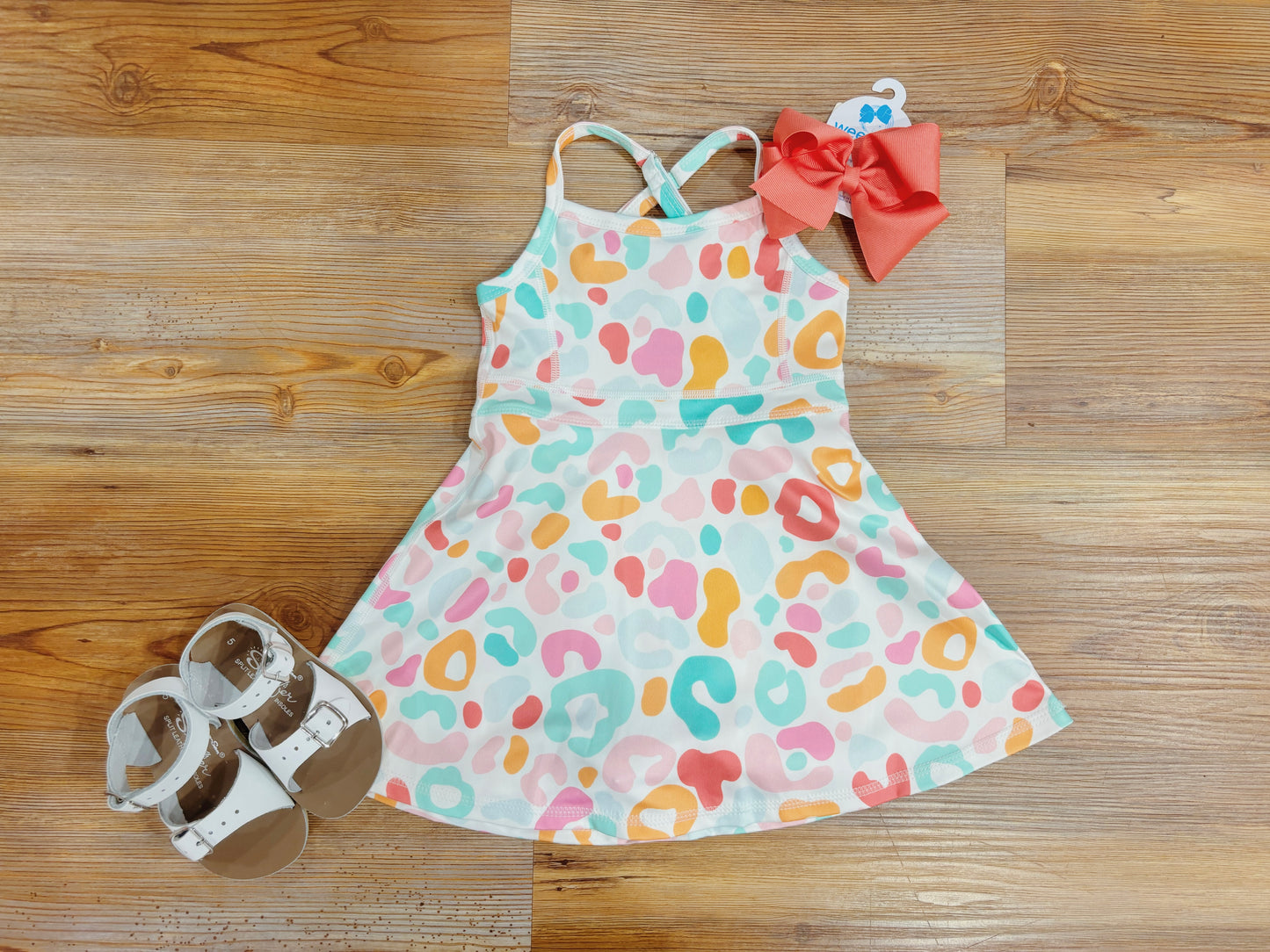 Rainbow Leopard Athletic Dress