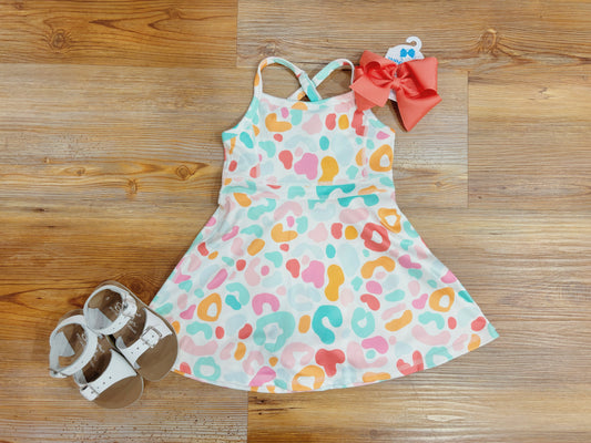 Rainbow Leopard Athletic Dress