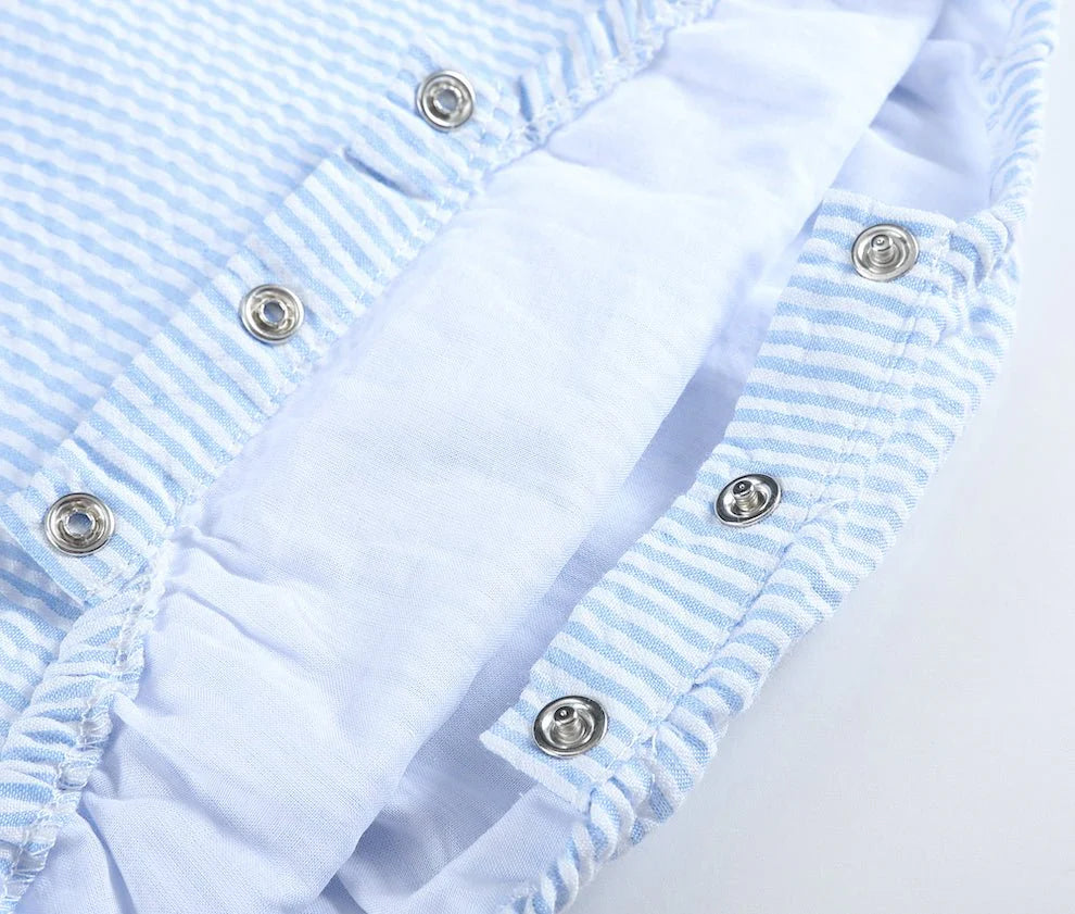 Blue Seersucker Bubble