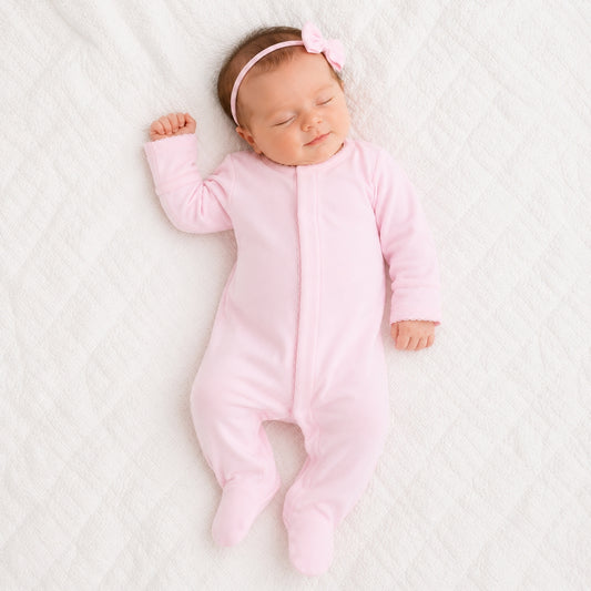 Essentials Solid Pink Footie
