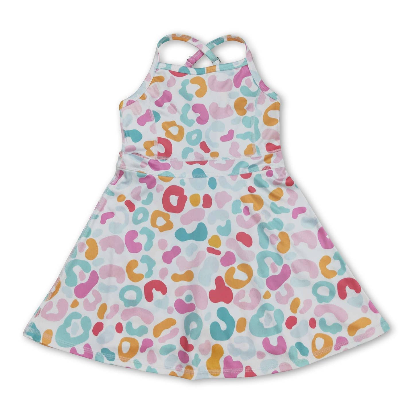 Rainbow Leopard Athletic Dress