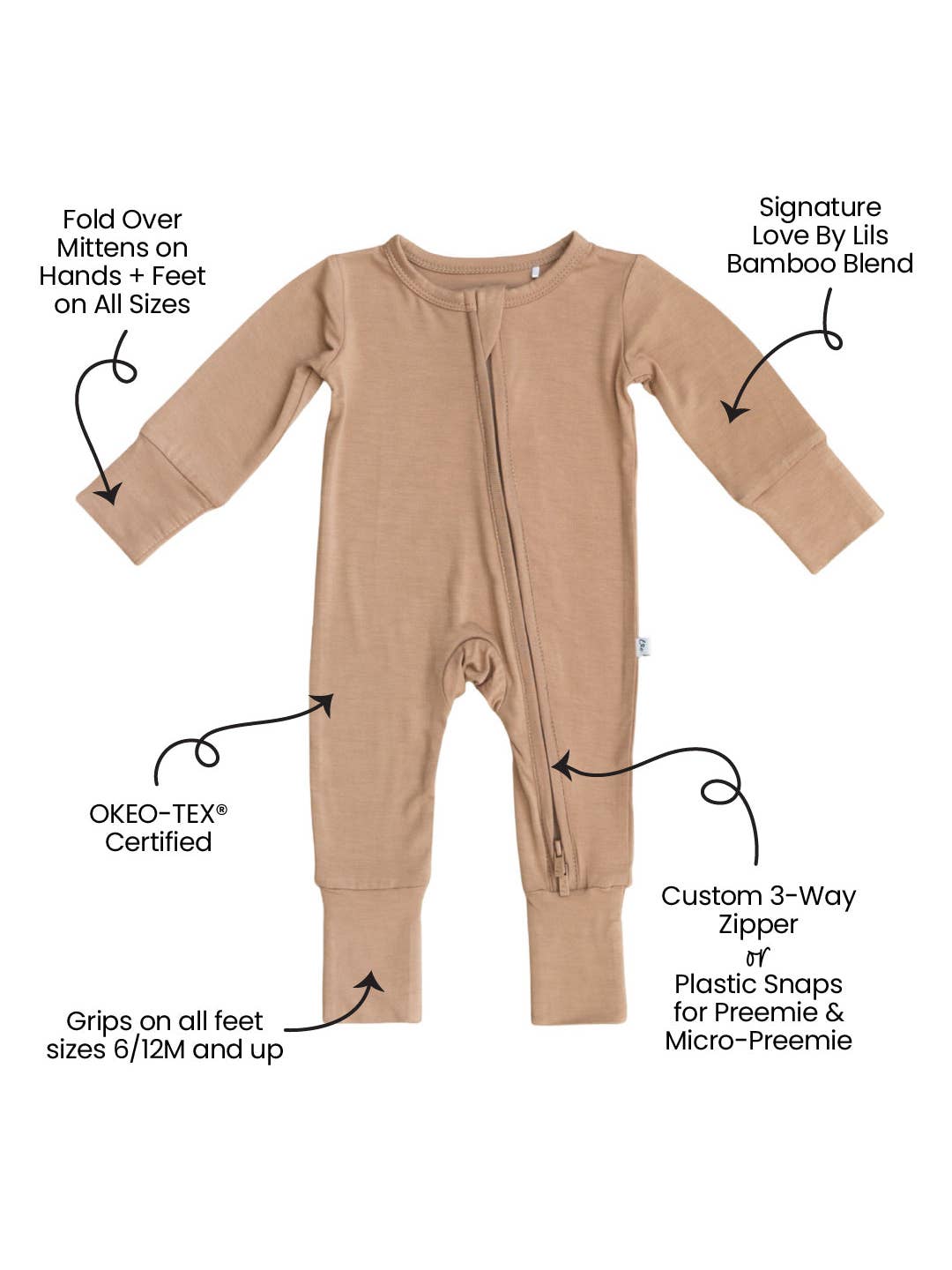 Dune Tan Bamboo Footie