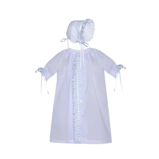 Finn Daygown Set w/ Blue Scallop