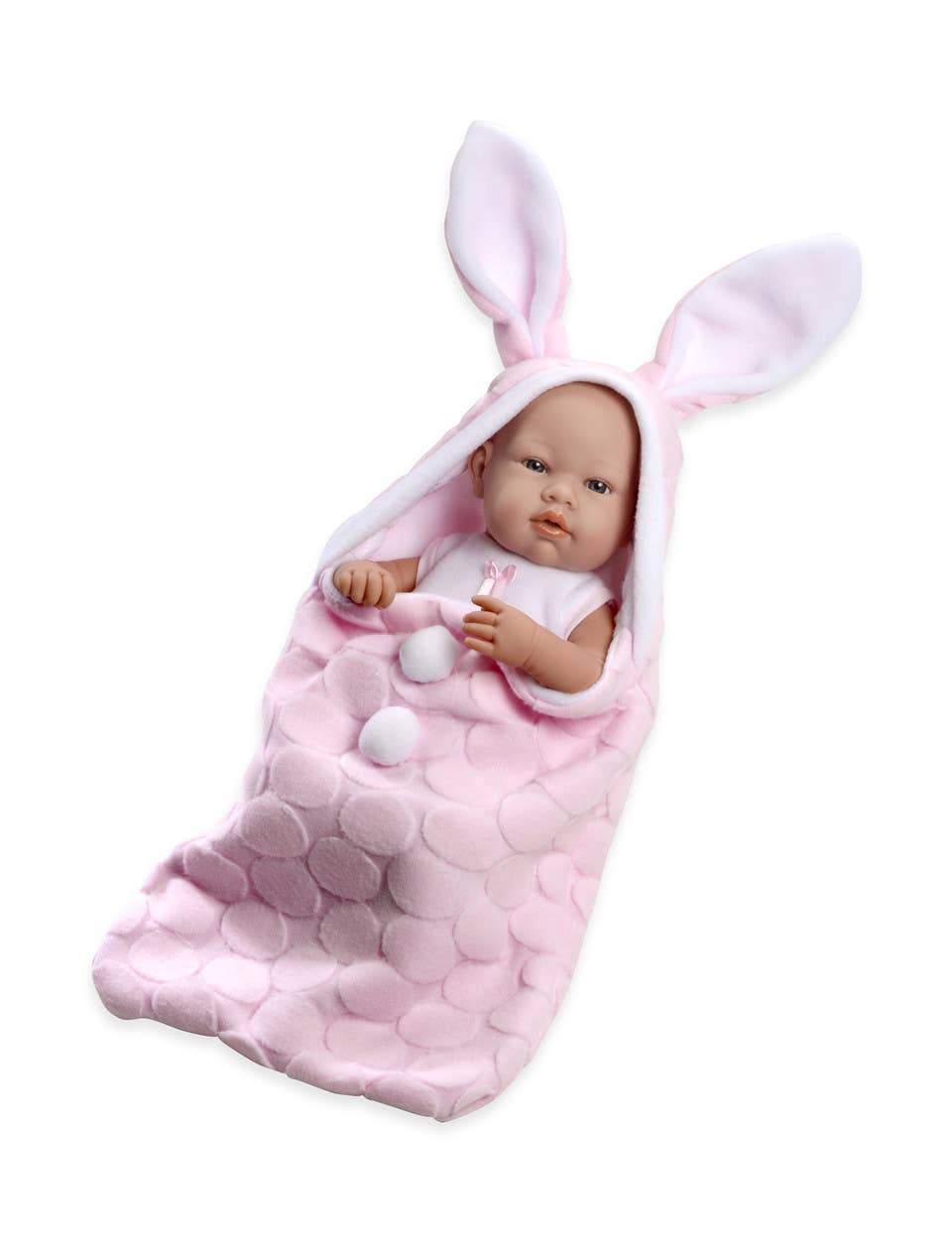 17" Baby Girl Doll in Pink Bunny