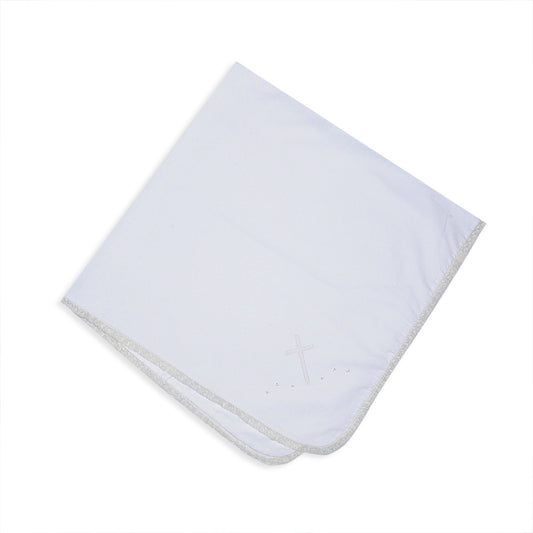 White Baby Blankets - Cross