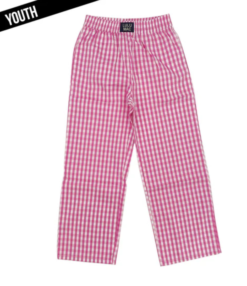 Pink Gingham Pants