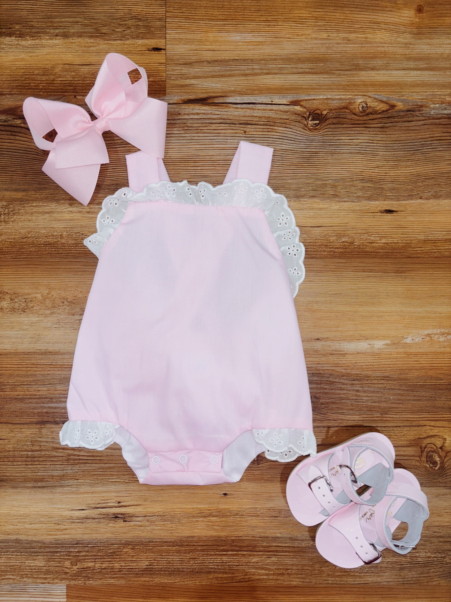 Pink and White Sunsuit