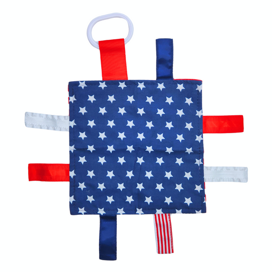 USA Flag Tags Crinkle Toy