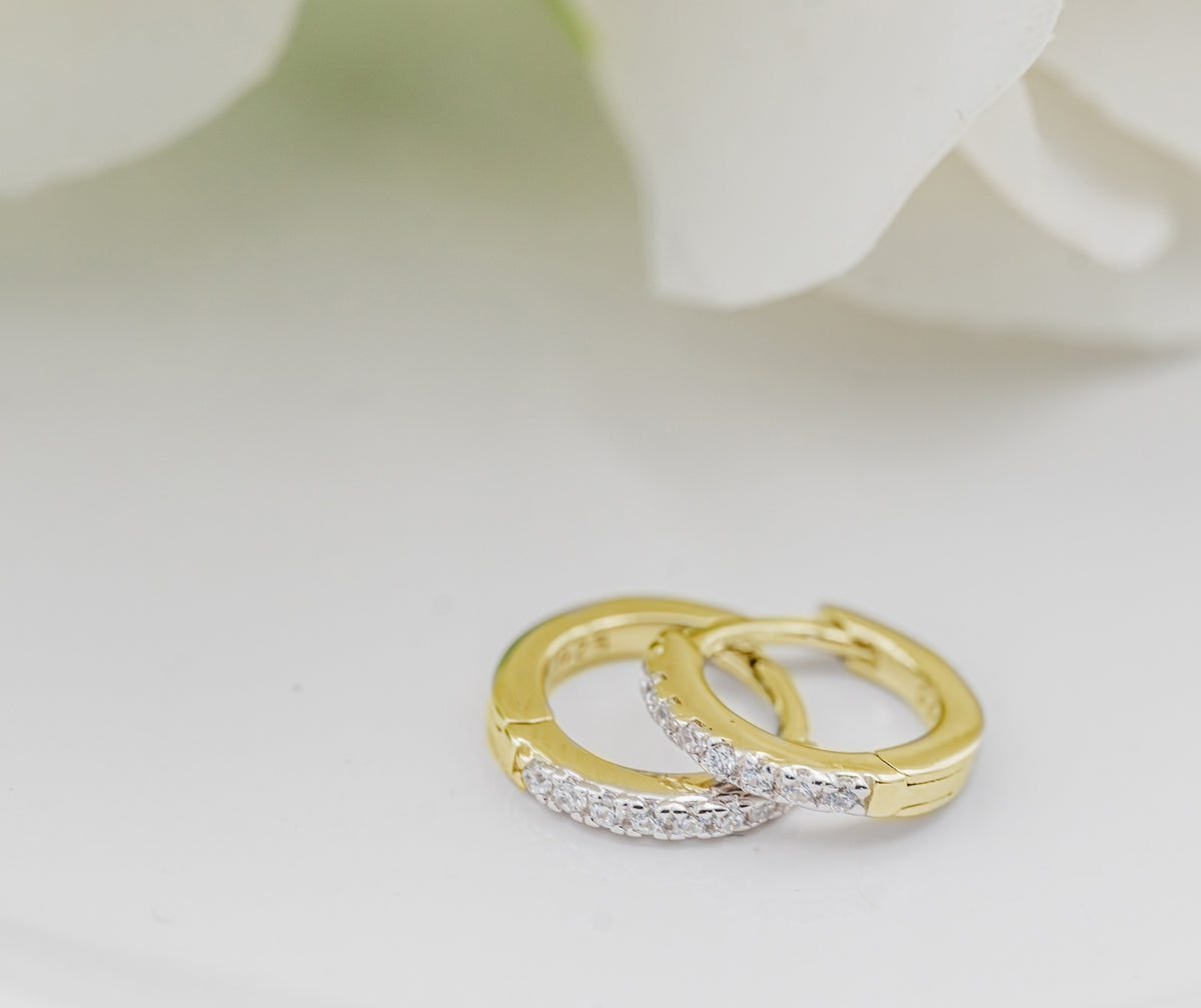 Huggie Hoop CZ Earrings