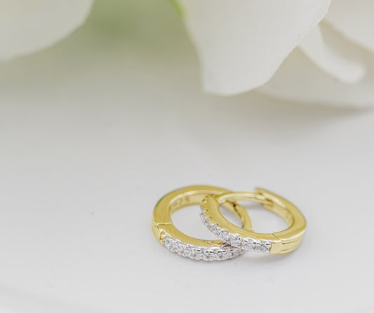 Huggie Hoop CZ Earrings