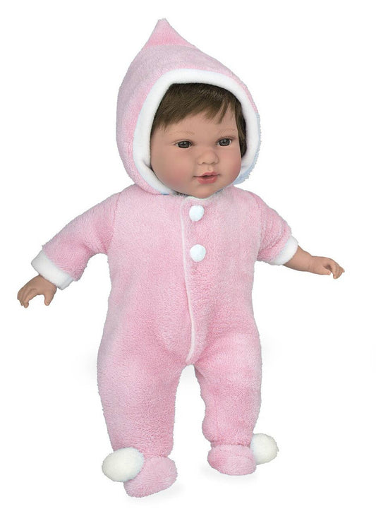 17" Baby Doll in Pink Snow Suit