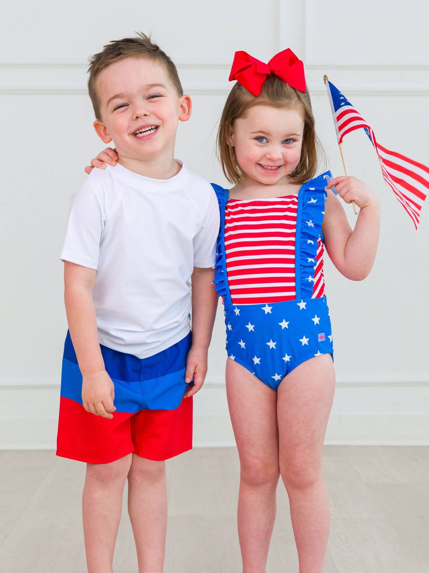 Girls Shimmer Stars & Stripes One Piece