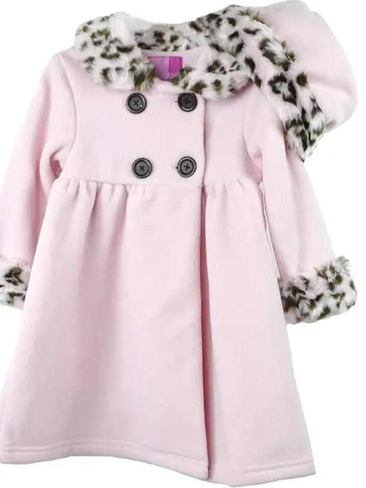 Pink Dress Coat with Hat