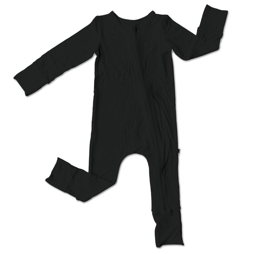 Allie Black Bamboo Footie