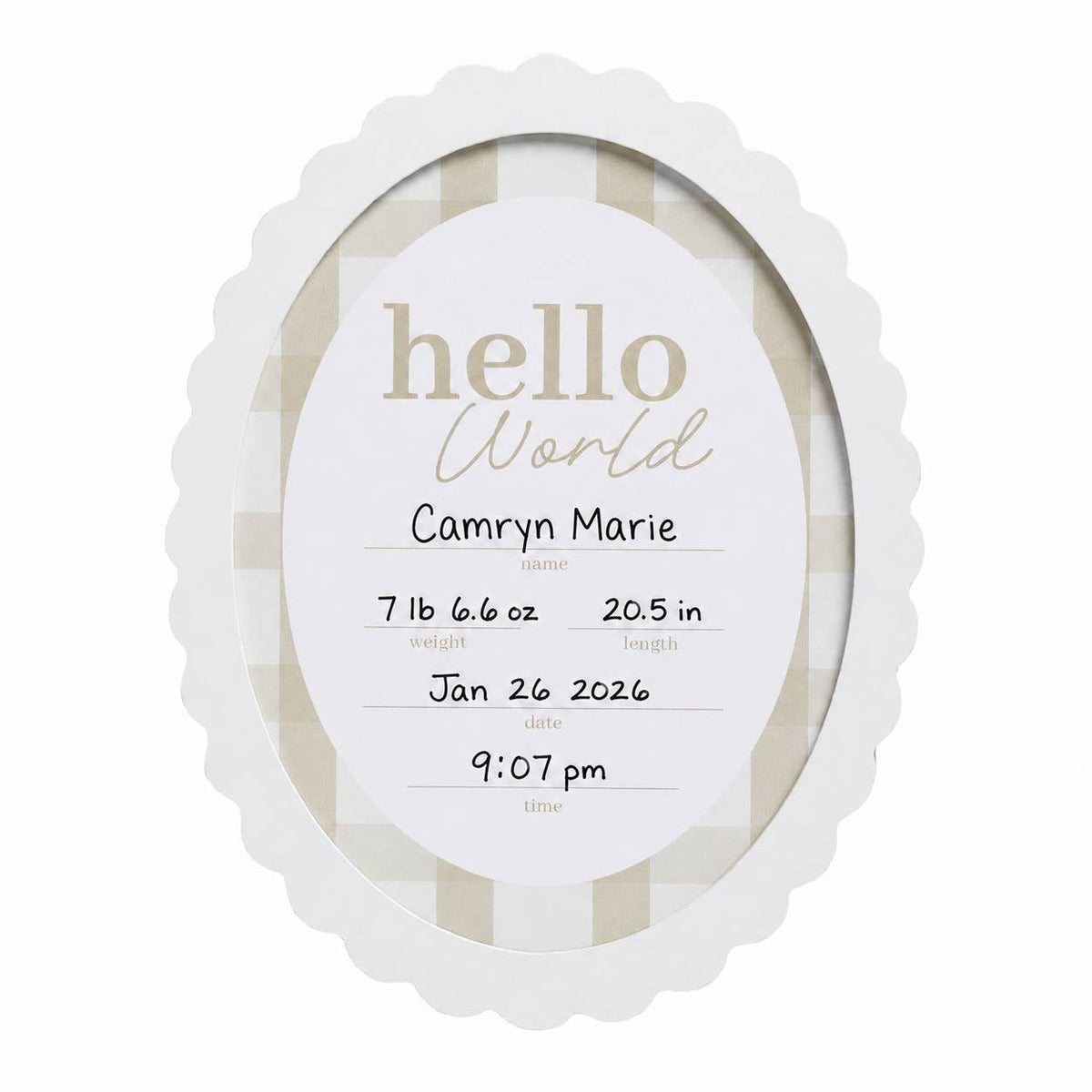 Hello World Wooden Sign